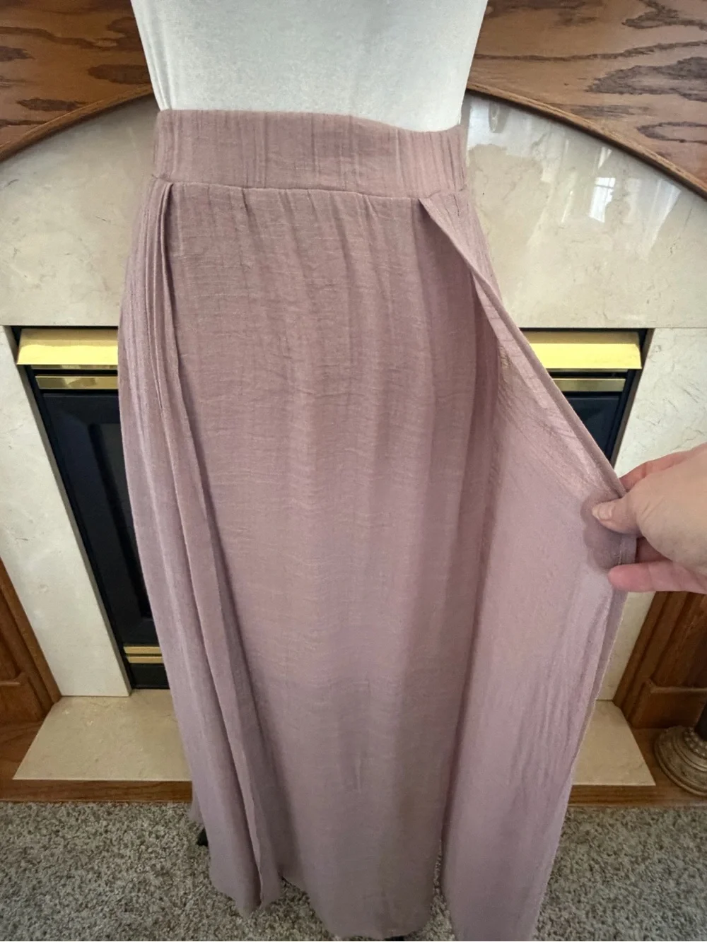 Listicle Mauve Bohemian Maxi Skirt Size Medium